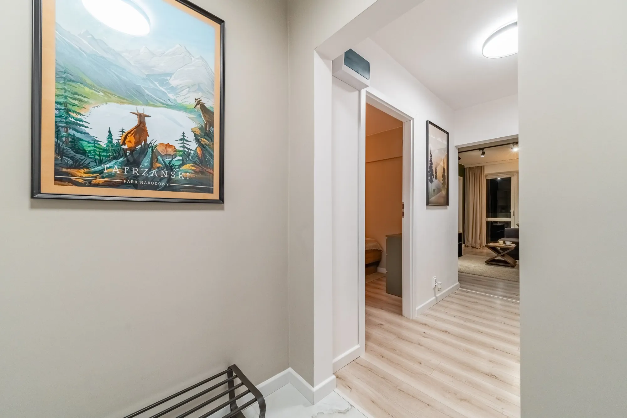 Hallway with a Tatra National Park print
